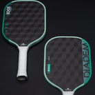Two pickleball paddles with 'EDGE' and 'DIADEM' branding on a black background